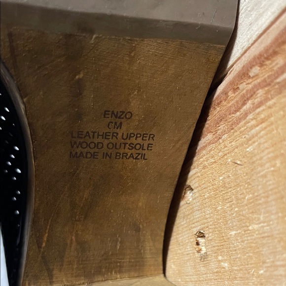 Matisse Black Perforated Platform Mary Jane’s with Wood Heel - Picture 11 of 11